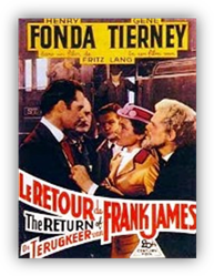  Henry Fonda, Gene Tierney, John Carradine... Deux freres vont venger leur mere, morte de chagrin, victime d'une expropriation arbritaire de la part de la Compagnie des chemins de fer de l'Etat du Missouri...